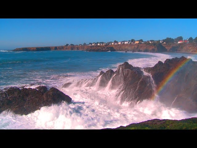 ?? The Best Ocean Waves Crashing Video with Sea Mist Rainbow, 3 hrs
