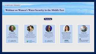 Webinar on Women’s Water Security in the Middle East