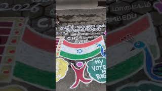 Rangoli election awareness 2026 #education #artwork
