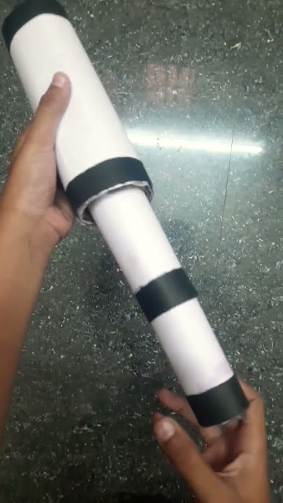 Teleskop buatan sendiri terbuat dari karton dan kertas