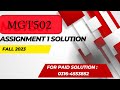 MGT502 Assignment 1 solution fall 2023 | mgt502 assignment 1 solution |MGT502 Assignment 1 solution