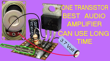 How to make Simple Audio Amplifier. single transistor tip31c (Very Easy).