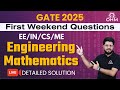 GATE 2025 Engineering Mathematics | 1st Weekend Questions EE/IN/CS/ME #gate2025