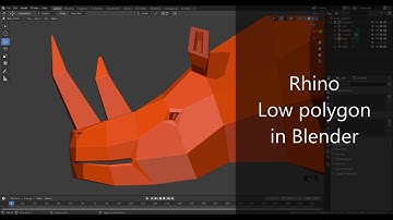 Rhino Low polygon in Blender