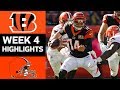 Bengals vs. Browns | NFL Week 4 Game Highlights