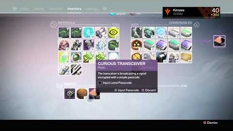 Destiny The Taken King Curious Transceiver Code! GET THE SLEEPER SIMULANT!