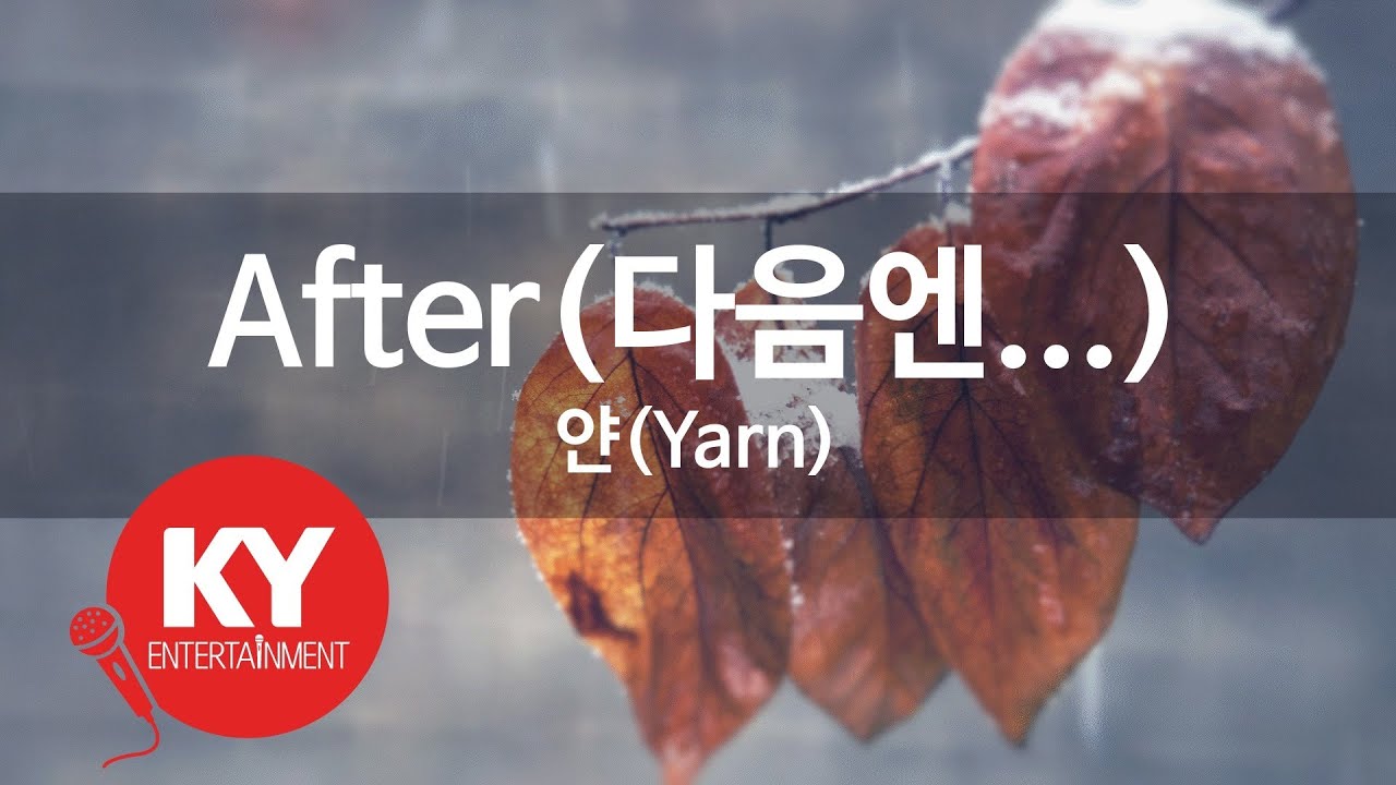 [KY ENTERTAINMENT] After(다음엔...) - 얀(Yarn) (KY.6687) / KY Karaoke