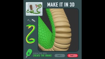 my 3D Snake - Part 2: details in Zbrush