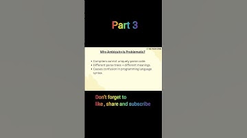 Ambiguity in CFG| Part 3 |Context-Free Grammar Examples #toc  #gate  #ugcnet  #shorts #youtubeshorts