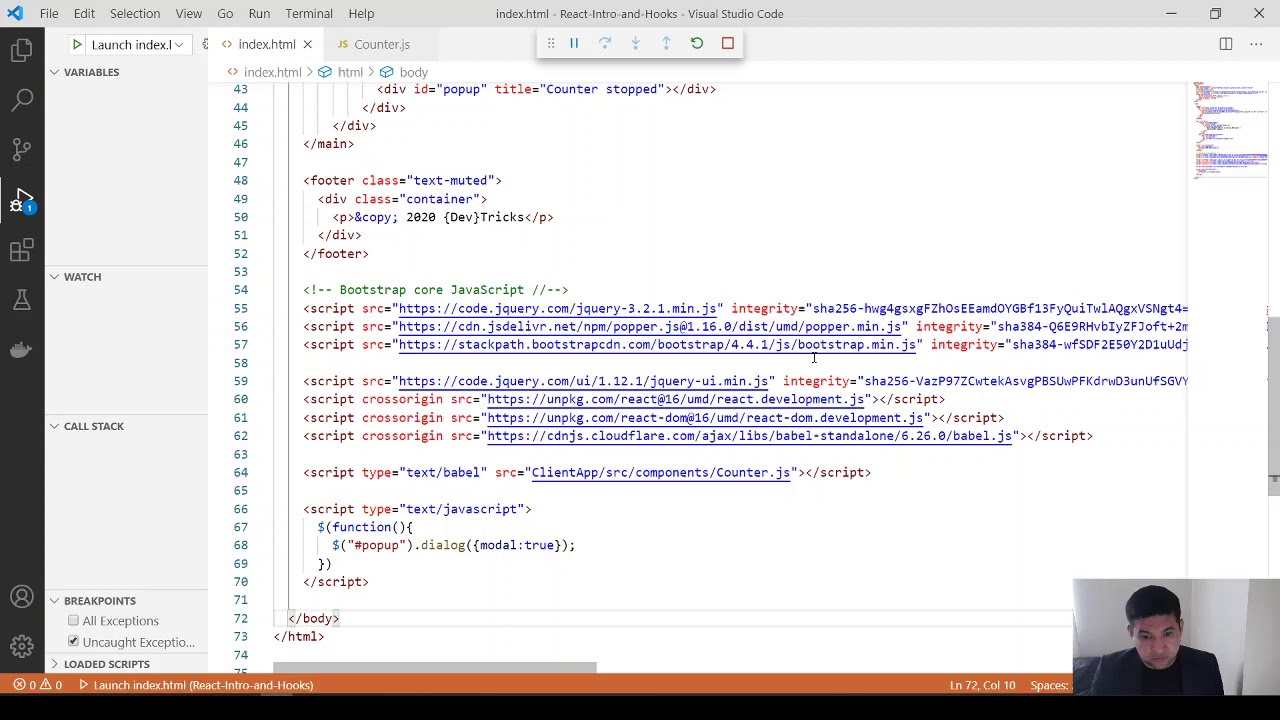 Integrating React with an existing web app without node.js (part 3 of 3 ...