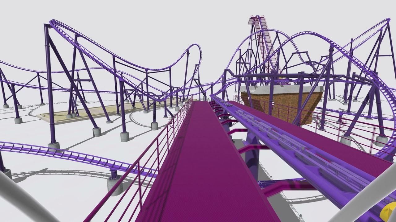 Periwinkle - No Limits 2- S&S Free Fly Axis Coaster - POVS