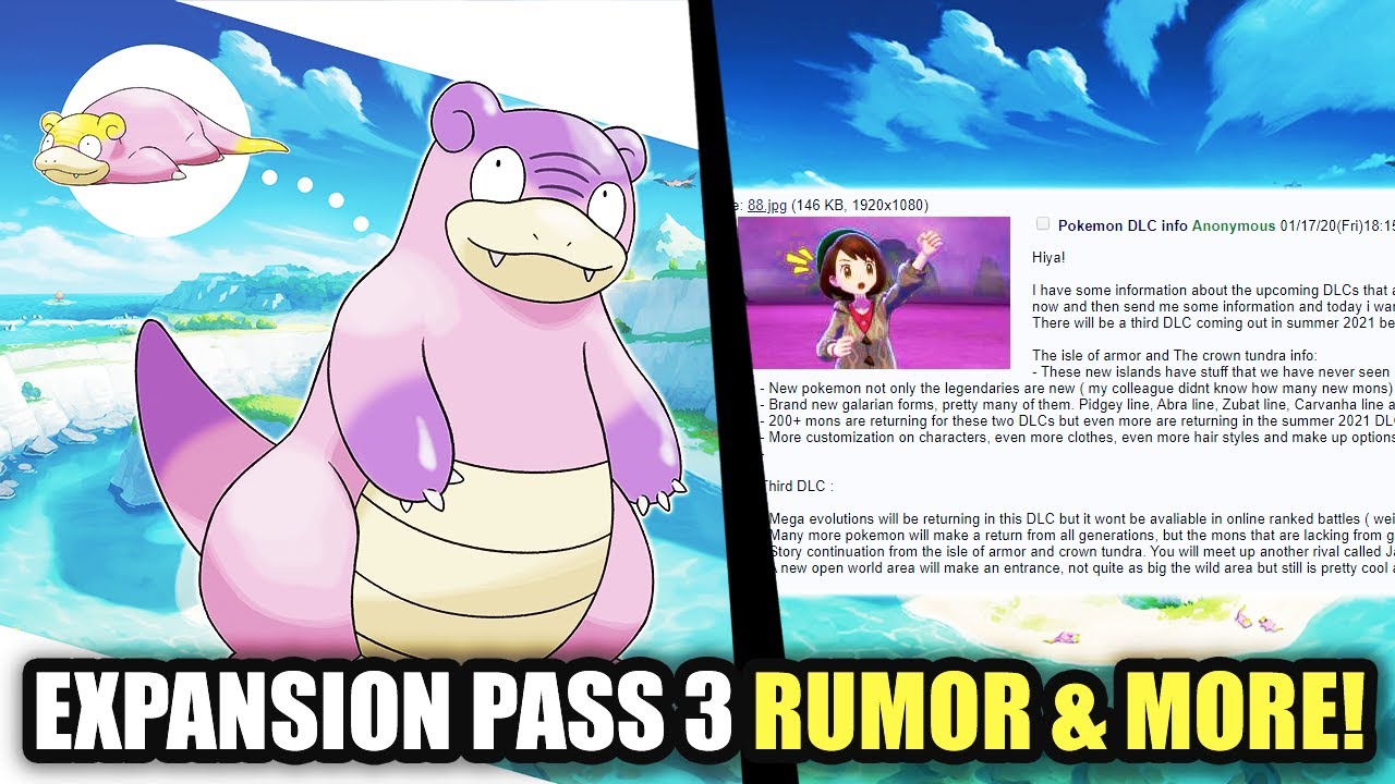 Pokemon Sword And Shield Expansion Pass 3 Rumor Megas Returning New Pokemon Youtube