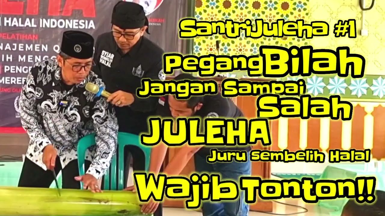 Tutorial Pegang Bilah/Golok, Calon Juleha (Juru sembelih halal) wajib tongton
