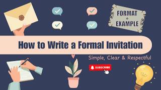 How to Write a Formal Invitation | Format & Examples Explained #youtube #english