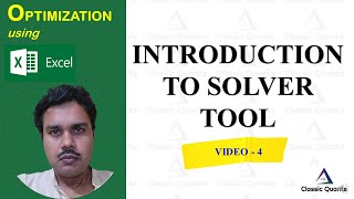4.Introduction to Solver tool | Optimization using Excel Wealth
