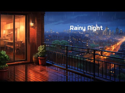 1980s lo-fi chillout with Sad Rainy Night 🌧️ Lofi Hip Hop Mix [ Beats To Chill / Relax ]
