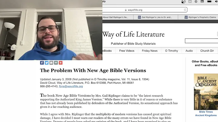 BEWARE of Gail Riplinger and avoid New Age Bible V...