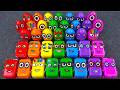 Numberblocks Oddly Satisfying Slime ASMR Mixing with Hidden Eggs &amp; Glitter Alphablocks! ✨🌈