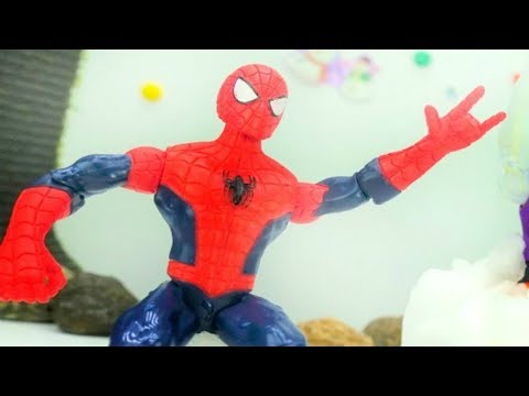 Toys For Kids Spiderman Vs Joker Superhero Battle! Человек паук Супергерои игрушки 蜘蛛俠