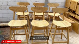 Kursi cafe resto bahan kayu jati harga termurah