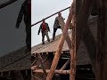 Construction process of mud insulation roofs
