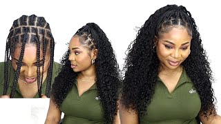 Miracle Knots Hack!!! Glueless Half Wig x Crochet Hair | Effortless Install Ft. ULA HAIR 
