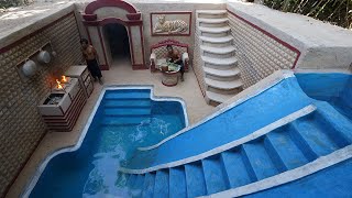 Amazing Primitive Underground Villa with Pool  Handmade Earth House Design