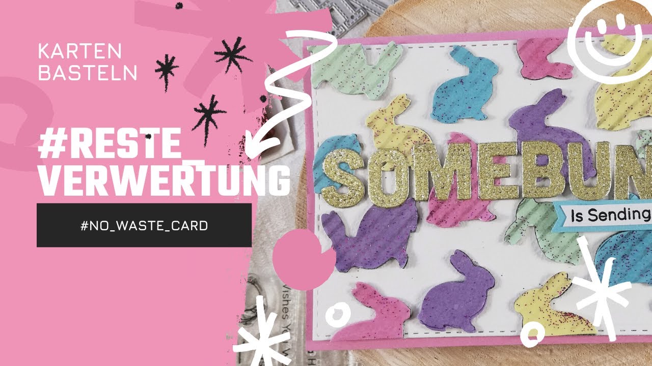 Karten basteln #resteverwertung #nowastecard #actionmaterial