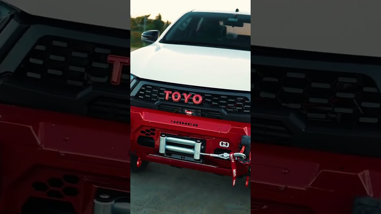 "Transform your Hilux with the striking Red Atlas Hamer bumper. 