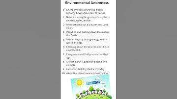 10 Easy Lines on Environmental Awareness | Save Earth Short Video 🌍