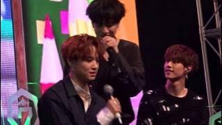 170420 Got7 Arrival Global FM Sydney- Yugyeom kisses JB in a cute way