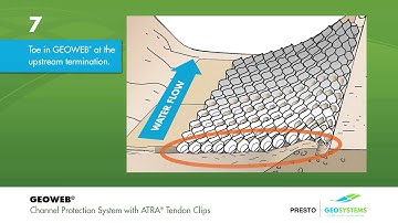 GEOWEB® Geocells Channel Protection with ATRA® Tendon Clips Installation Guide Animation