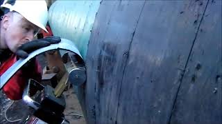 RPR Induction Coating Removal System to strip steel pipe