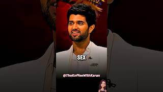 Karan Johar rapid fare with Vijay Devarakonda👀👻||#ytshorts  #vijaydevarakonda  #trending