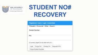 How to recover VUT forgotten student number