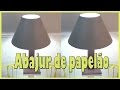 Abajur Feito  Com Caixa de Papelão Diy, faça você mesmo.