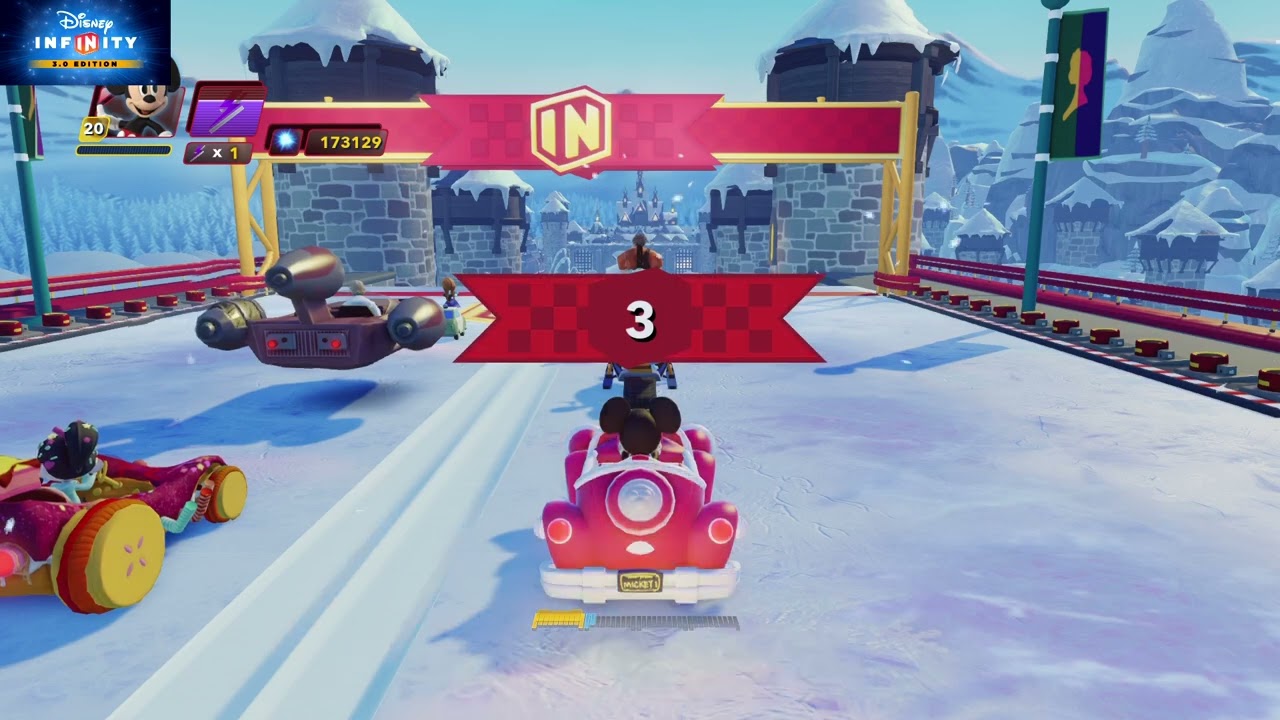 Disney Infinity 3.0 Sony PS4 Version Toy Box Speedway 🏁 Grand Prix 1 Mickey Mouse 250cc