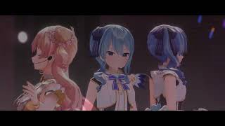 3D Christmas live! Nene and Suisei sing Departures(Guilty Crown)