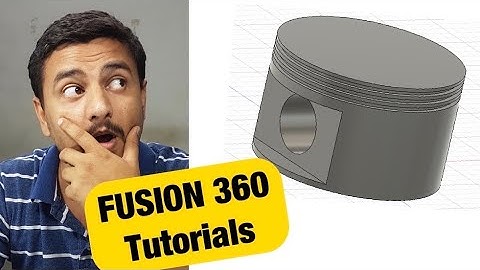 How to draw engine piston in Fusion 360 : revolve command