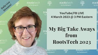 My Big Take Aways from RootsTech 2023 (& how to keep the learning going!)
Join me once again LIVE from RootsTech 2023! Its the last day of the in-person event, and Ill be sharing my biggest take aways from this global event!
// SUBSCRIBE:
✅Be sure to subscribe for more awesomeness! https://www.youtube.com/channel/UCejmBcXdgnqcMvkP7ilMJBg/?sub_confirmation=1
// FREE RESOURCES
🌟Can’t find your ancestors in that census record? Grab my FREE 5 Things You CAN Do Census Records: https://lisalisson.com/census-tips
🌟The Big Genie List is your FREE toolbox full of my favorite genealogy resources, databases and educational opportunities to assist you in the search for your ancestors. Get The Big Genie List here: https://lisalisson.com/Big-Genie-List
🌟Ready to start researching your ancestor in that cemetery? Grab my FREE cemetery research guide “7 Steps To Your Cemetery Research” and get the most out of your research - https://lisalisson.com/cemetery-research-steps
//WORK WITH LISA
👉Book a 1 Hour RESEARCH session with LISA: https://app.acuityscheduling.com/schedule.php?owner=12188961&appointmentType=5387750
//SHOP MY COURSES!
👉Take a MASTERCLASS: https://lisalisson.com/everything-page/
//GENEALOGY TOOLS & SERVICES I USE:
Ancestry.com: https://lisalisson.com/Ancestry
FindMyPast: https://lisalisson.com/FindMyPast
MyHeritage: https://lisalisson.com/myheritage
Vivid-Pix:https://lisalisson.com/Vivid-Pix
Legacy Family Tree Webinars: https://lisalisson.com/legacyfamilytreewebinars
//COME SAY HI!
Facebook: https://www.facebook.com/areyoumycousin
Instagram: https://www.instagram.com/areyoumycousin/
//ABOUT:
Im Lisa. I take the overwhelm out of your genealogy research so you can find your ancestors and build your family tree. Find out more at Are You My Cousin?
Thanks so much for watching! 😀
DISCLAIMER: Links included in this description might be affiliate links. If you purchase a product or service with the links that I provide I may receive a small commission. There is no additional charge to you! Thank you for supporting my channel so I can continue to provide you with free content each week!
//CONTACT:
For all subscribers and business inquiries, please use this email: Lisa@LisaLisson.com My Big Take Aways from RootsTech 2023 (& how to keep the learning going!)