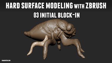 Hard Surface Modeling with Zbrush Part 02 - 03 Initial Block-In