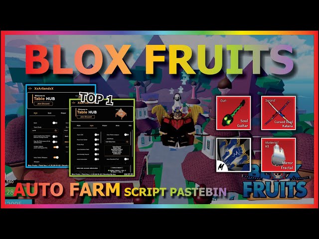 BLOX FRUITS Script Pastebin 2022 UPDATE AUTO FARM CHEST (5 MINUT = 1M BELI)  🔥🔵 