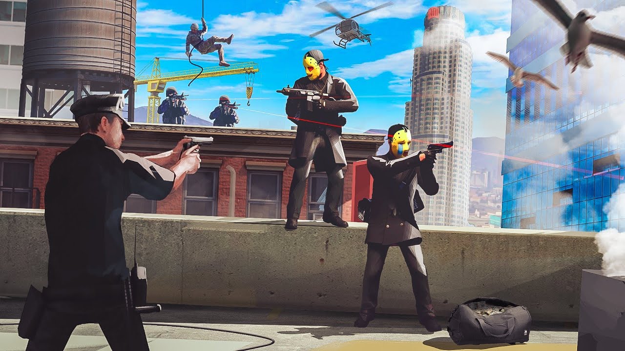 Can we survive this INSANE Manhunt in GTA 5 Online? (Cops n Crooks)
