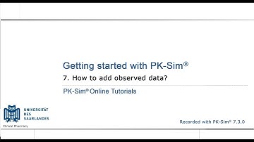 7. How to add observed data in PK-Sim?