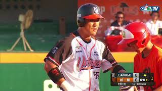 05/27 Lamigo vs 統一 一局下,潘武雄擊出二壘安打
