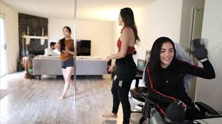 CodeMiko a stripper pole and the Botez sisters