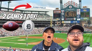 DoubleHeader in Detroit! (Comerica Park & Ford Field GameDay Vlog)