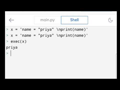 built-in functions (input and exec)