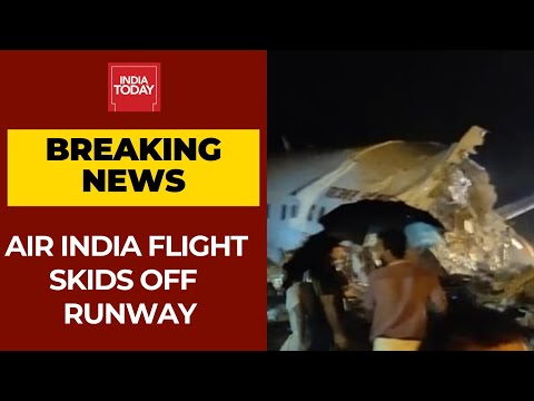 Air India Express Plane Skids Off Runway In Kozhikode, Front Portion Splits