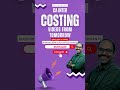Dear CA Students, CA Inter - Costing Videos will be Uploaded from Tomorrow - Stay Tuned #CAInter